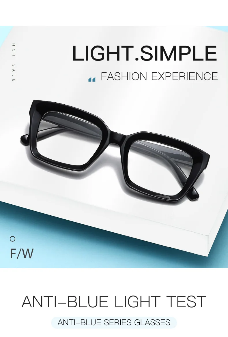 Decorative Sunglasses Square Oversized Eyewear Vintage Women Trend Clear Optical Myopia Frame Glasses Popular Goggle Sunglasses