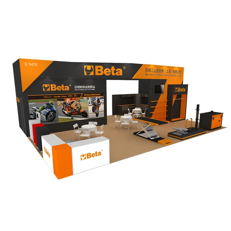 Izexpo 10x20 Booth Promotion Trade Show Exhibition Booth Custom Display Stand OEM Backdrop Expo Wooden Exhibition Booth