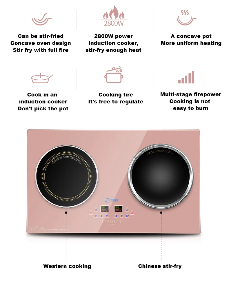 durable commercial restaurant induction cooktop double burner induction hob