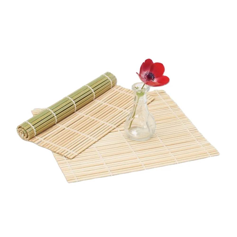 High Quality bamboo Reusable Natural Bamboo Sushi Rolling Mat