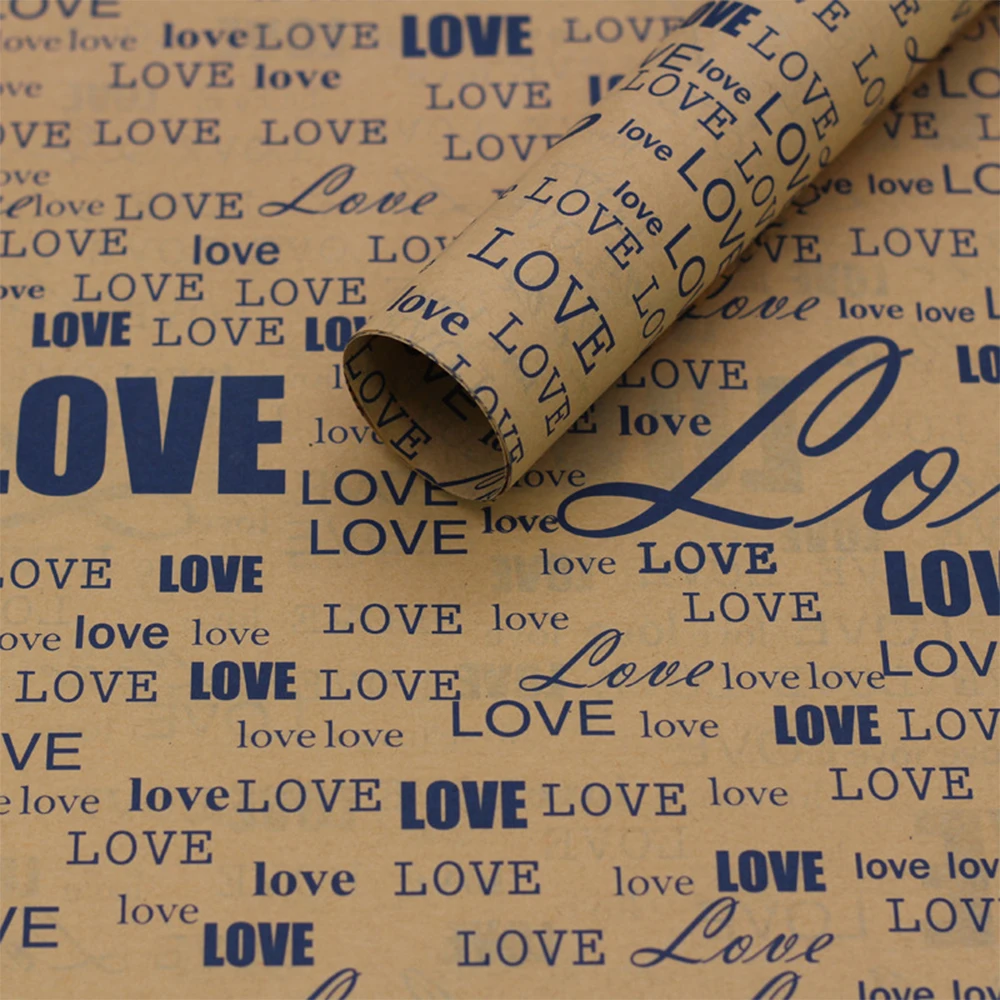 INUNION New Design printing newspaper kraft wrapping paper craft flower wrapping paper for flowers