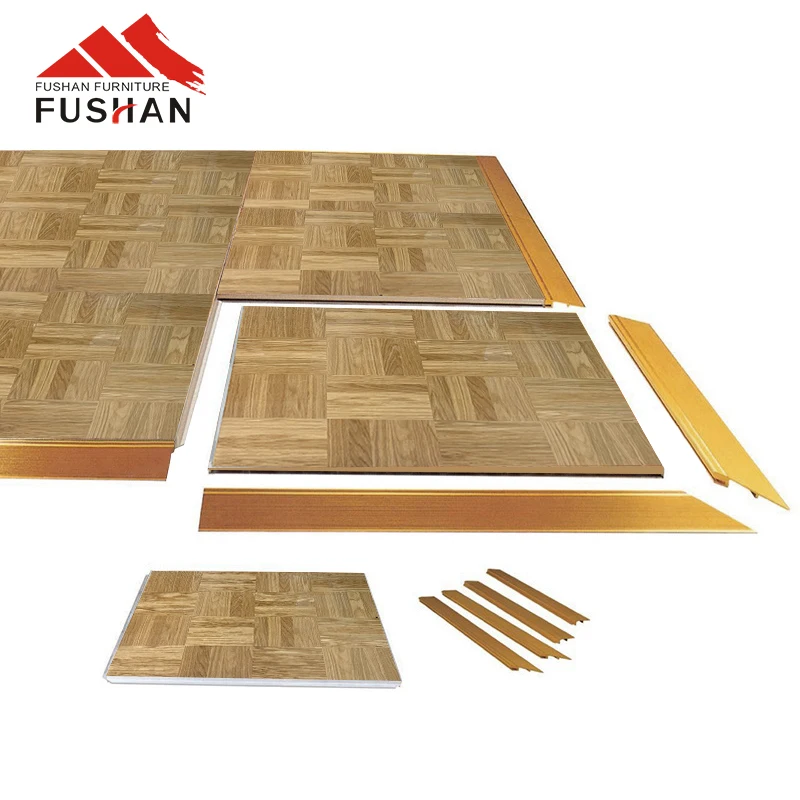 Fushan Wholesale Portable Events Dance Floor Tiles Banquet Wooden Dance Floors  For Sale