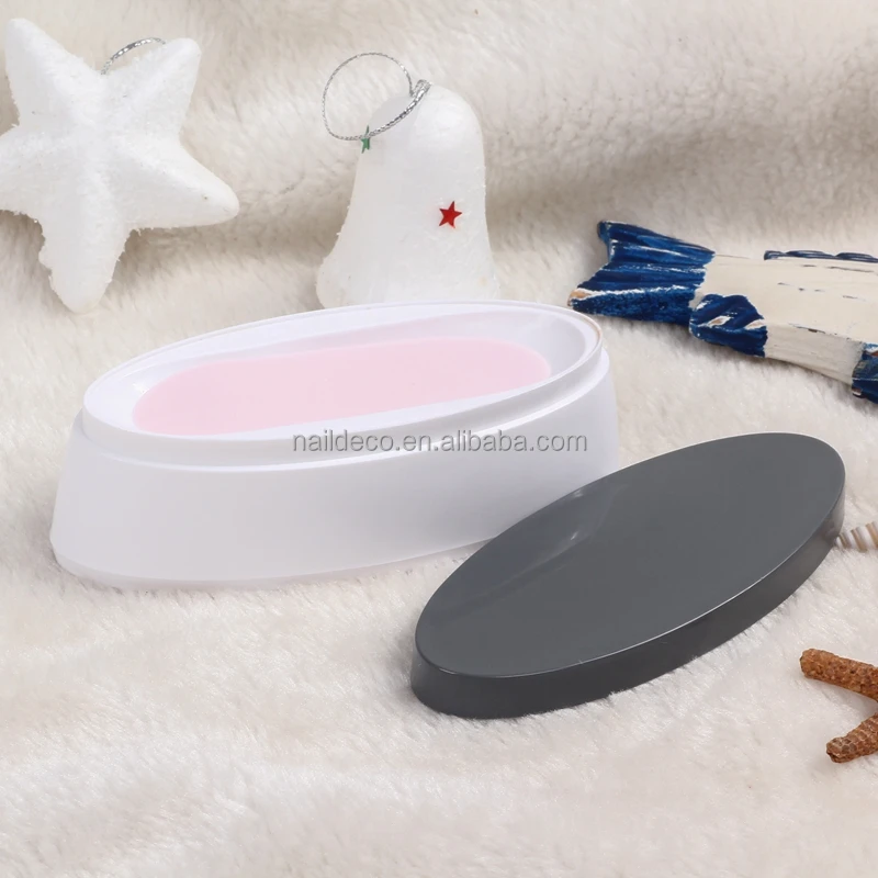 Nadeco French Tip Dipping Powder Tray False Nail Smile Line Mold Recycling Storage Box Saver Container Holder Manicure