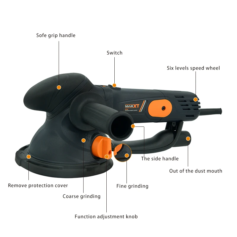 MAXXT 5mm Electric Geared Eccentric Dual Mode Random Orbital Sander for Woodworking Lixadeira Orbital levigatrice orbitale