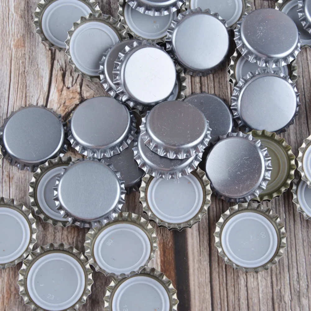 Best 26mm Metal Silicone Seal Beer Wine Flask Bottle Top Lid Cover Twisted Crown Caps with custom logo craft beer bottle caps