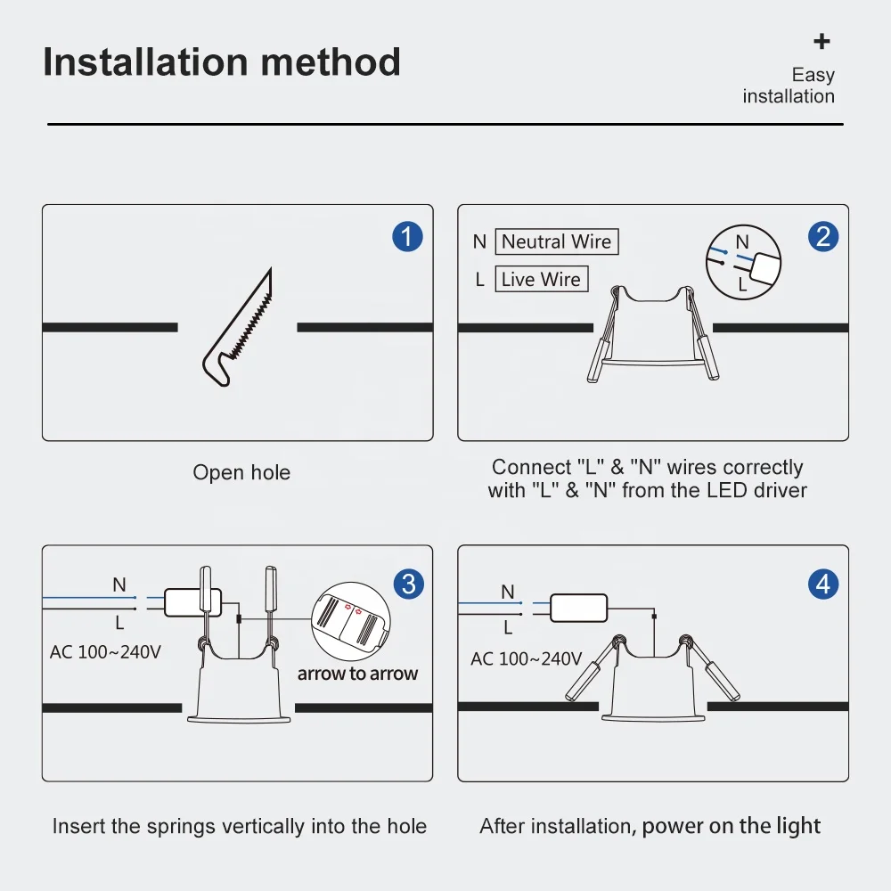 GL-D-002P Gledopto ZigBee Smart Recessed Lights RGB CCT Tri Colour Downlight 2200K-6500K Dim to Warm LED Downlight Cut Size 60MM