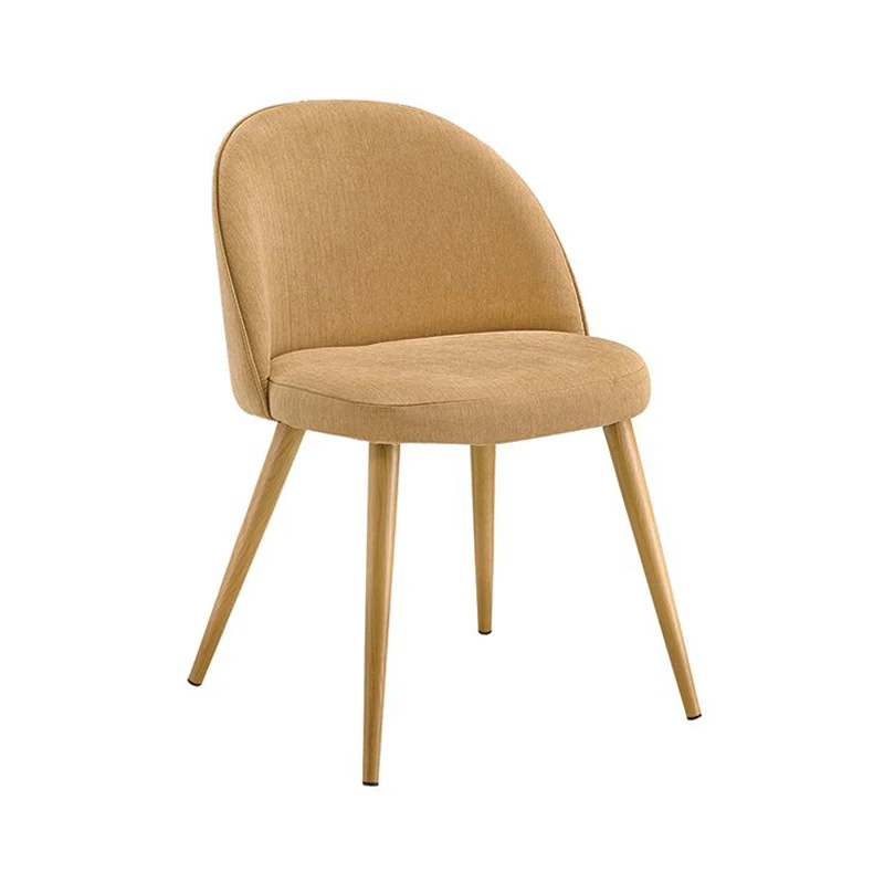 Grey Nordic cheap modern velvet upholstered dining chair with golden leg fabric chair