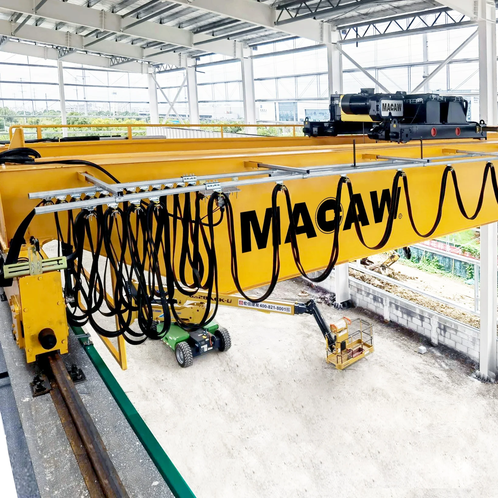 10ton 20 тонн DG мостовой кран с зимниковое и вспомогательный крюк