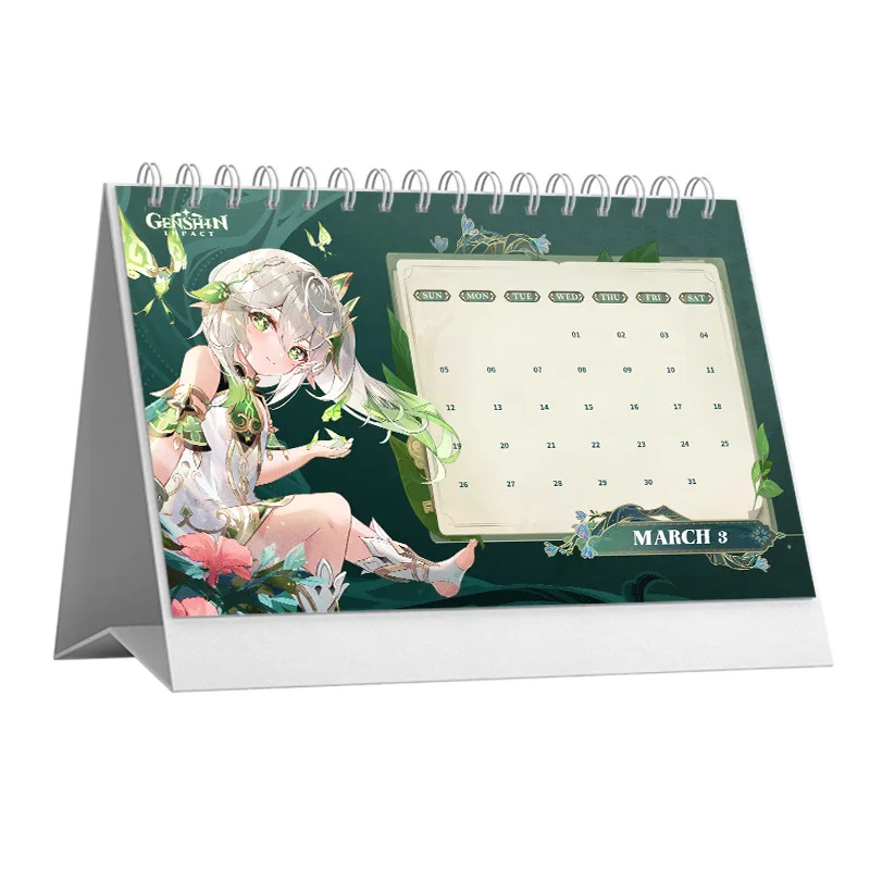 2023 2024 Genshin Impact Dori Cyno Candace Nilou Nahida Desk Calendar Table Calendar