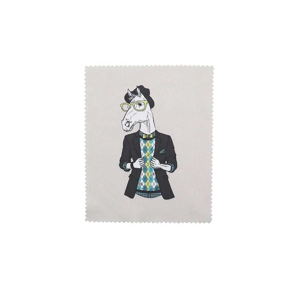 Custom Printed Design Microfiber Sunglass Glasses Cleaning Cloth Lens Cleaner