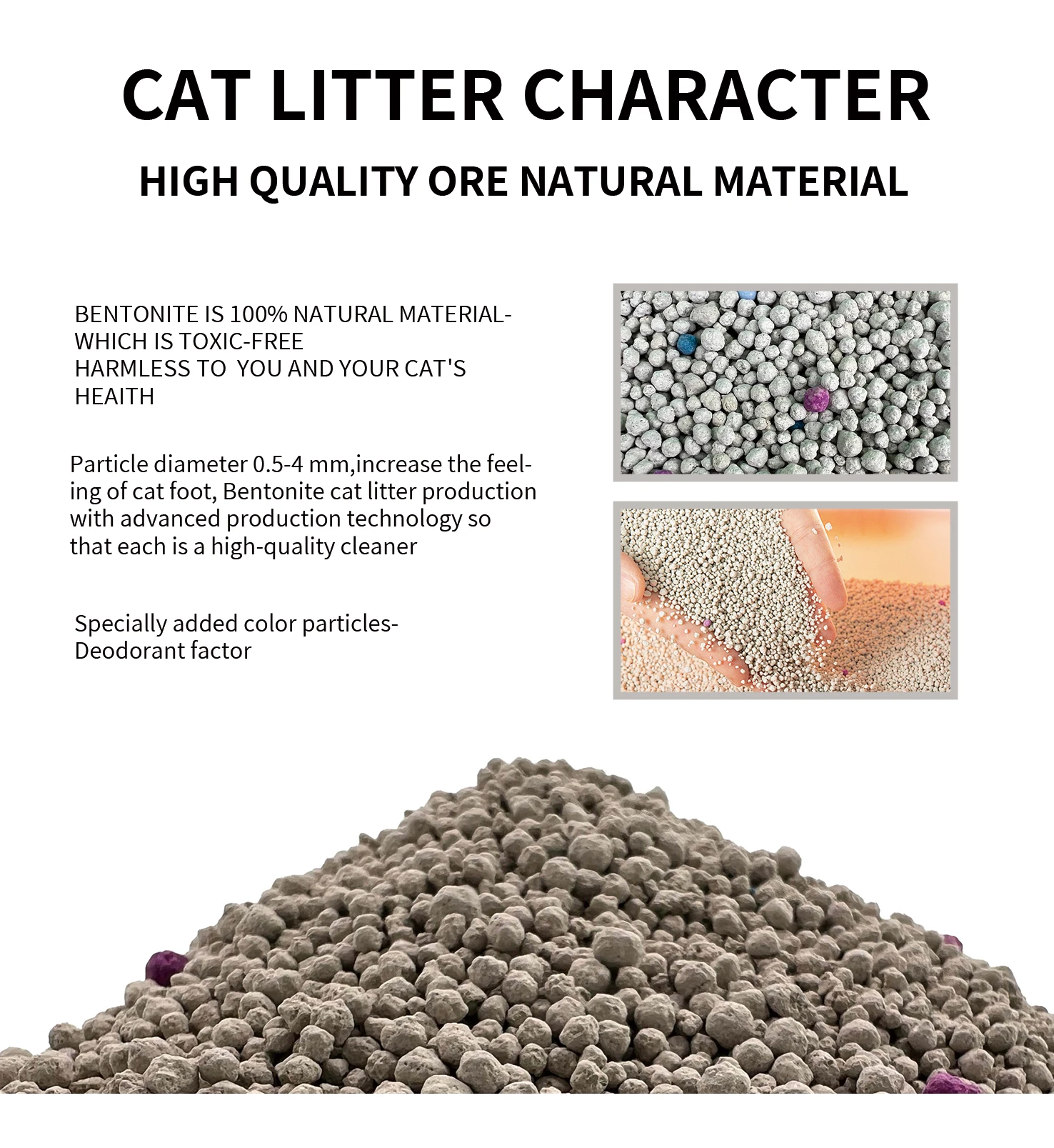 OEM factory hot bentonite cat litter can be customized with a variety of flavors packaging bag cat litter