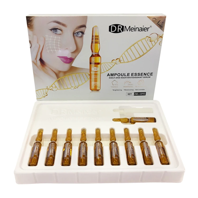 
Factory sale vitamin c collagen glass ampoule for face Anti aging Brightening skin care Hyaluronic Acid serum 