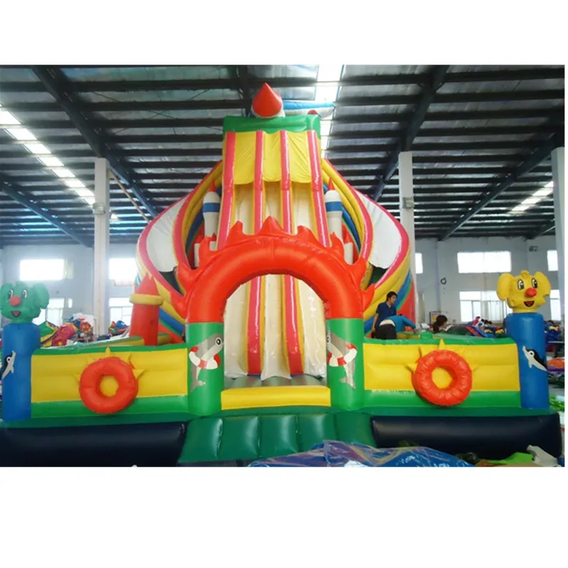Crazy Inflatable Toboganes , Inflatable Dry Slide, Inflatable Slides With Bouncer