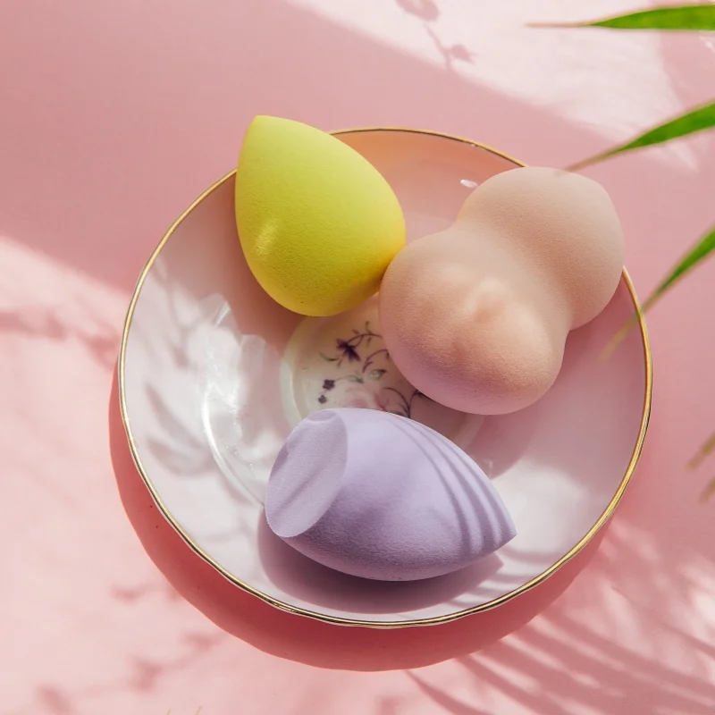 High Quality Multi Color Beauty Sponges Hydrophilicpolyurethane Makeup Blender Sponge with Exquisitepackaging Foundation