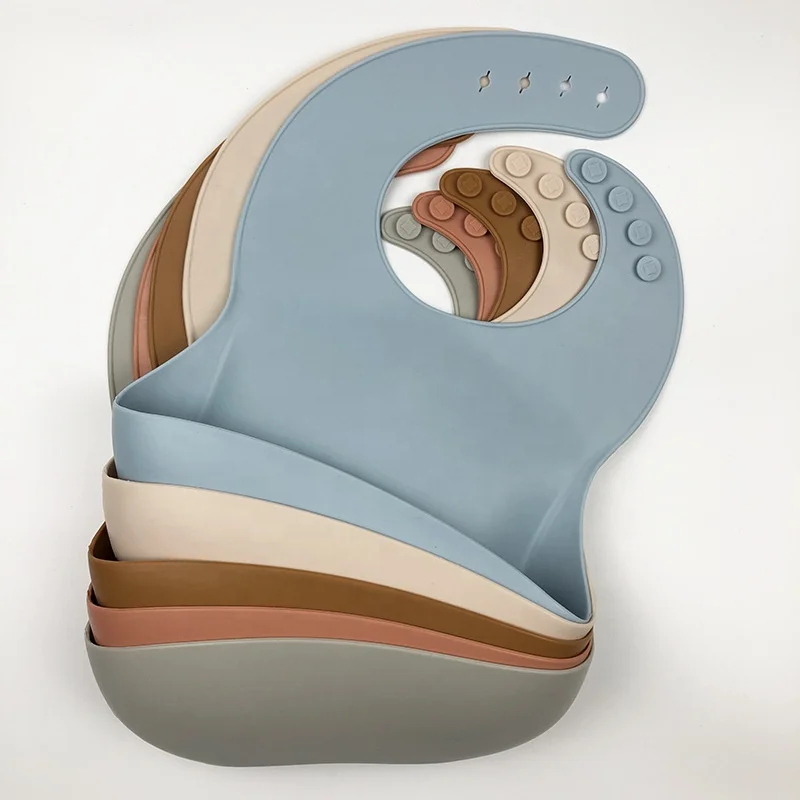 Silicone bibs waterproof wash-free silicone drool towel natural waterproof baby bibs