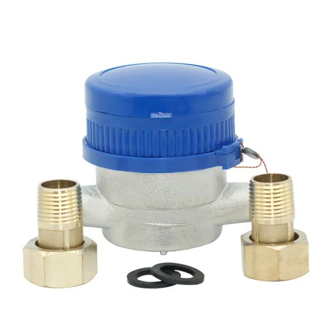 Multi-jet Digital Mechanical Blue Color Brass Pulse Water Meter Smart Remote Read Water Meter