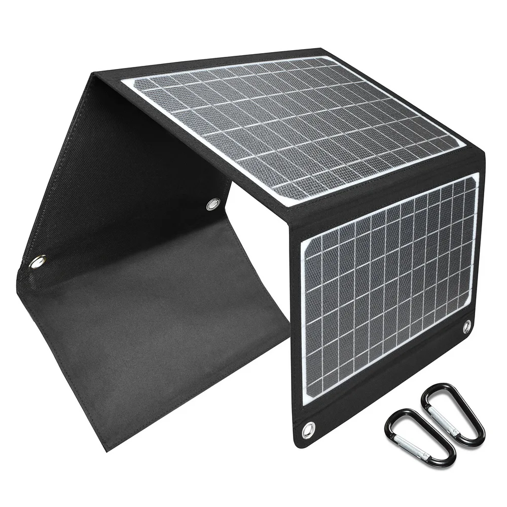 Ultra Thin High Quality Monocrystalline Outdoor USB Portable 22W Folding Solar Panel Charger For Power Banks