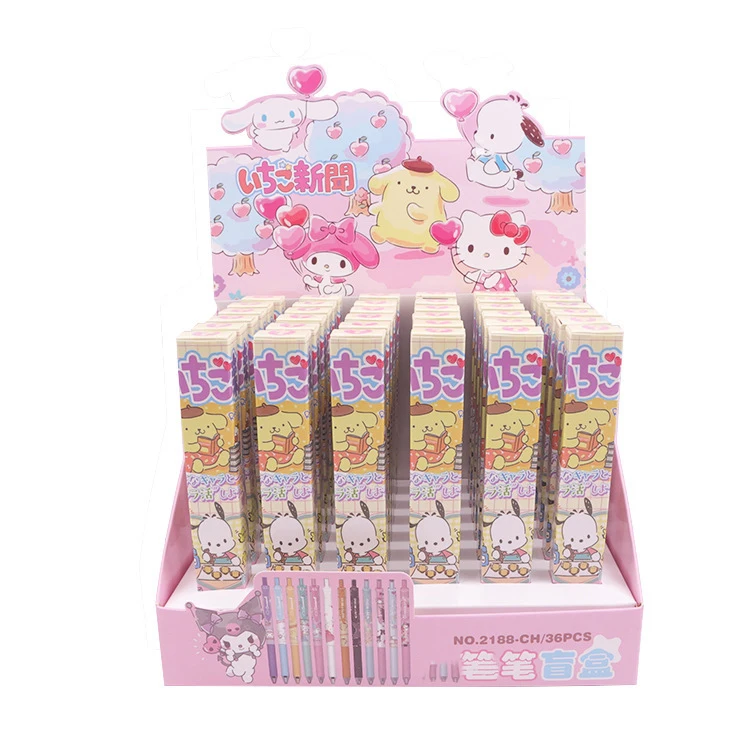 Creative Promotional Press Girl Cartoon Black 0.5mm Gel Pen Blind Box Pen For Student