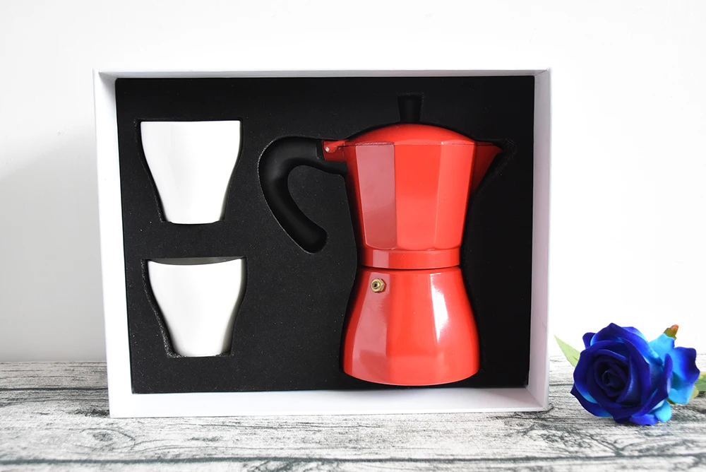 Hot Selling Coffee Gift Set Moka Pot Stovetop Espresso Maker