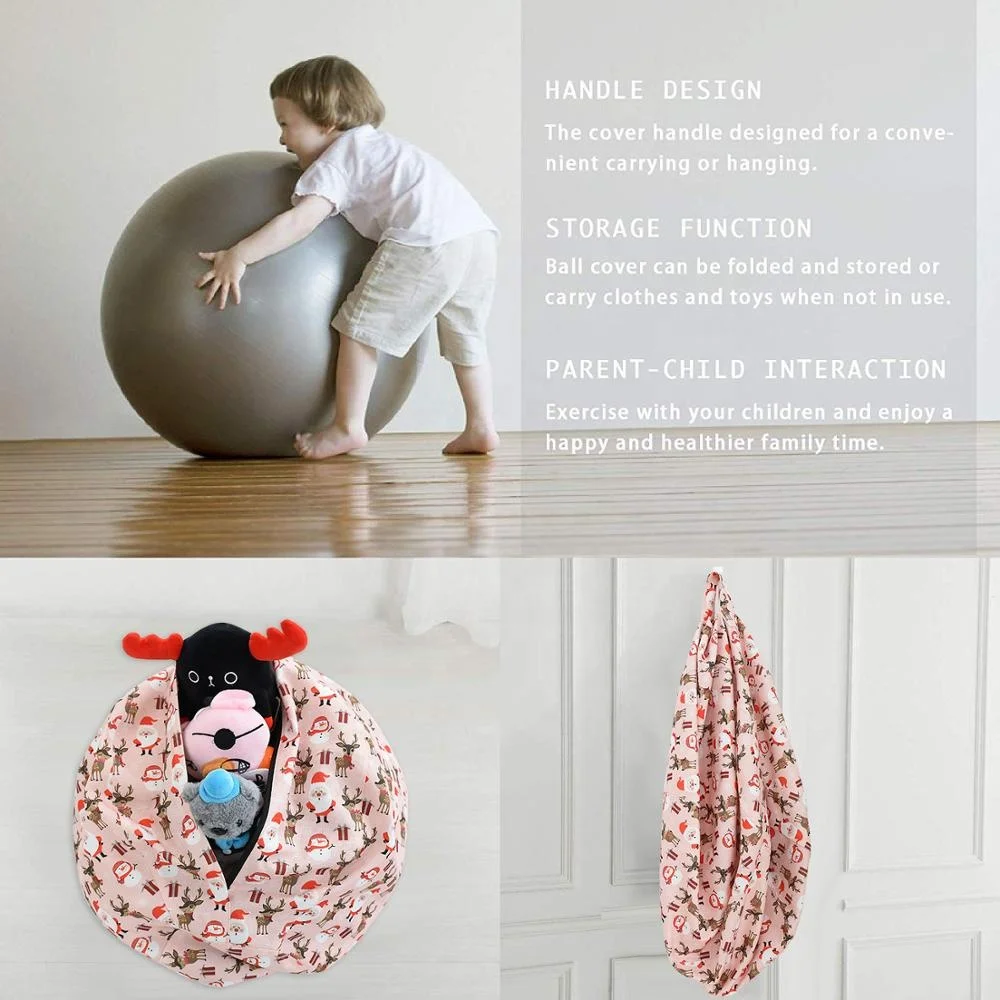  55 см Рождественский праздничный шар для йоги стул сидячий с чехлом