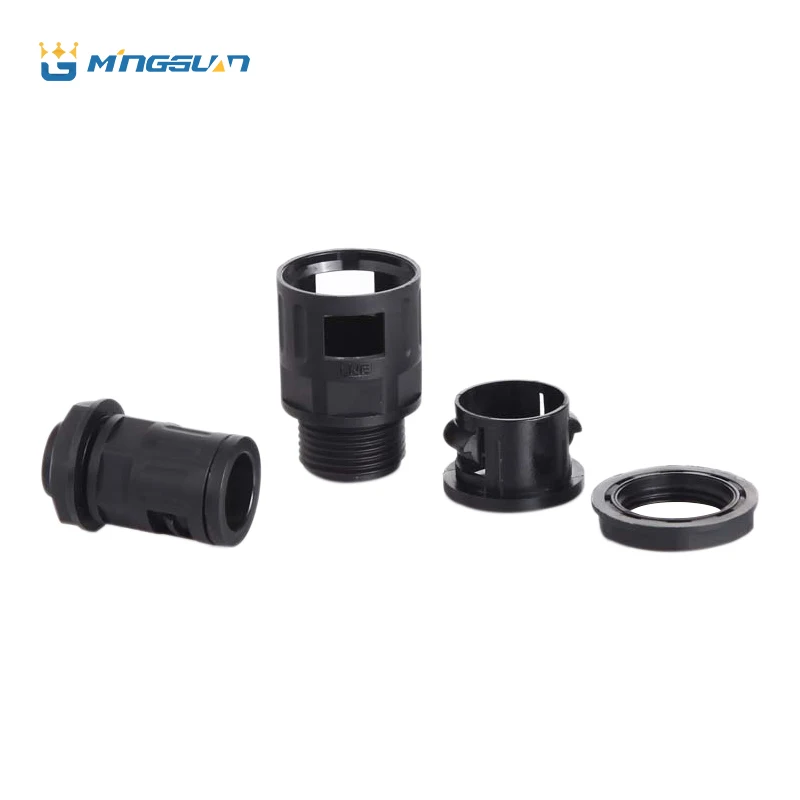 Straight Corrugated Conduit Fitting Connector, Flexible Corrugated Conduit, Quick Screw Conduit Fitting,  Nylon Connect, AD10.0