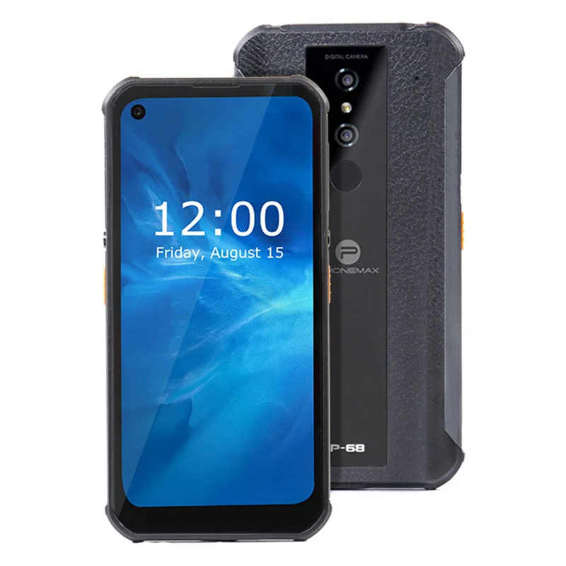 Phonemax P2 ip68 outdoor smartphone with 8+128G 6100mAh battery  8+21MP fingerprint 4G with NFC GPS ip68 phone