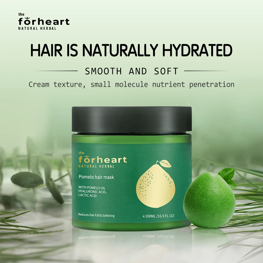 OEM/ODM 100% Natural Plant Hair Mask  Collagen Treatments Moisturizing Smooth Repair Dry And Damage Hair  Mask Pomelo Hair Mask