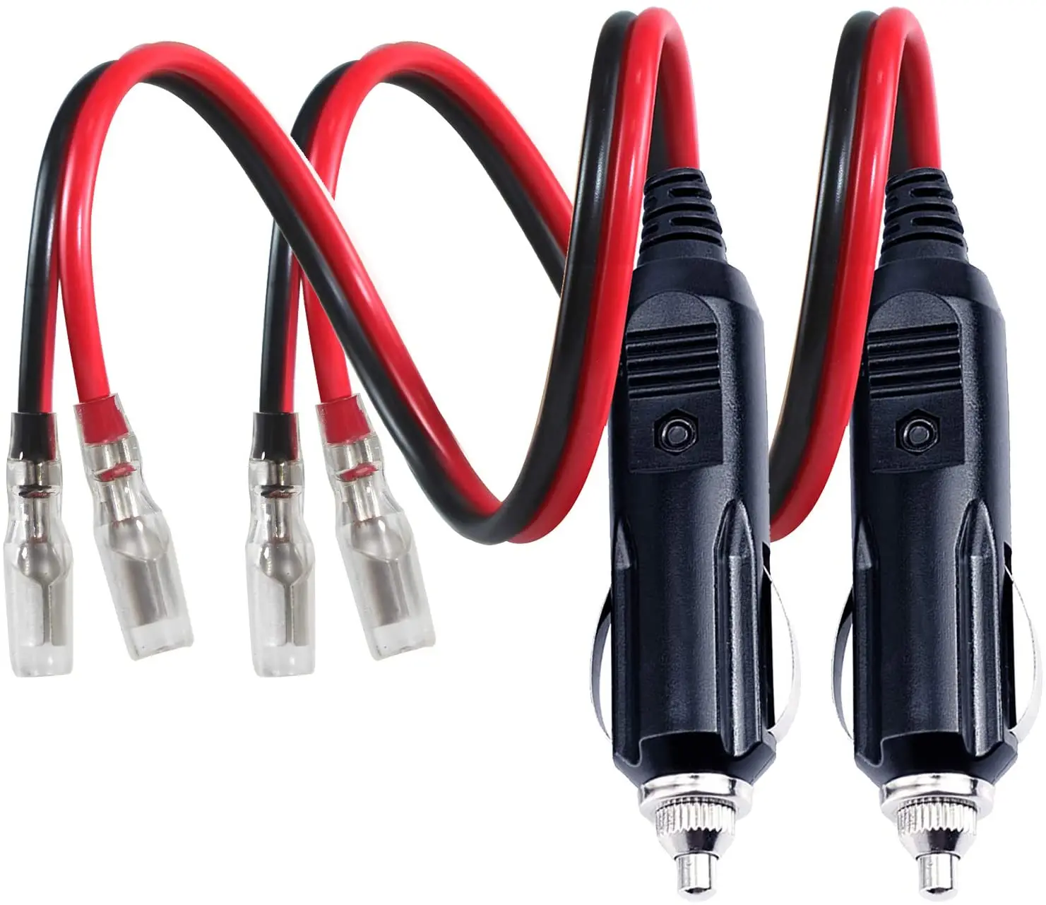 Ready to Ship 12V Fused Car Replacement Cigarette Lighter Male Plug with Leads Extension Cable