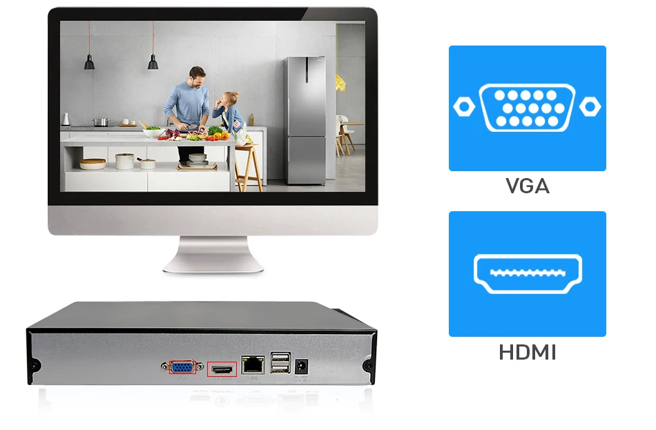 H.265 8CH 16CH 1080P NVR for 2MP/5MP/4MP IP Camera Network Video Recorder P2P CCTV  NVR System