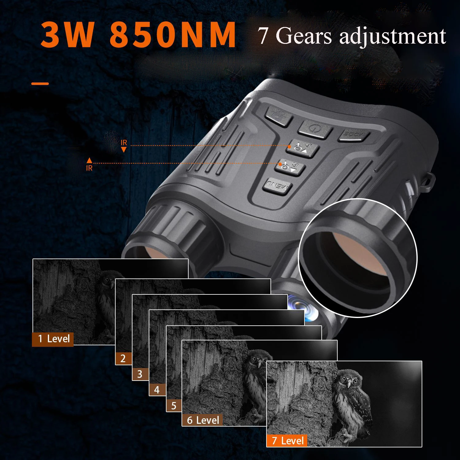 Custom Manual Focusing Waterproof 4K Digital Hunting Night Vision Binoculars Long Range Night Vision at Day and Night