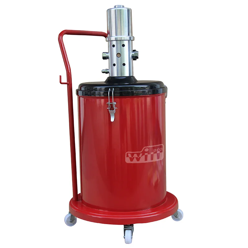 70:1 super pneumatic grease dispenser HUTZ air operated barrel grease pump GPT40YAC70L2X mobile 40L bucket lubrication injector