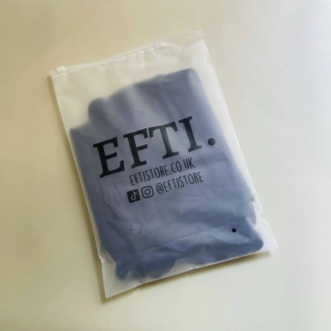 Printing Customized Matte Slider Frosted Plastic Packing Underdress Zipper Bag  Custom Logo Frosted Zip-Seal Bags