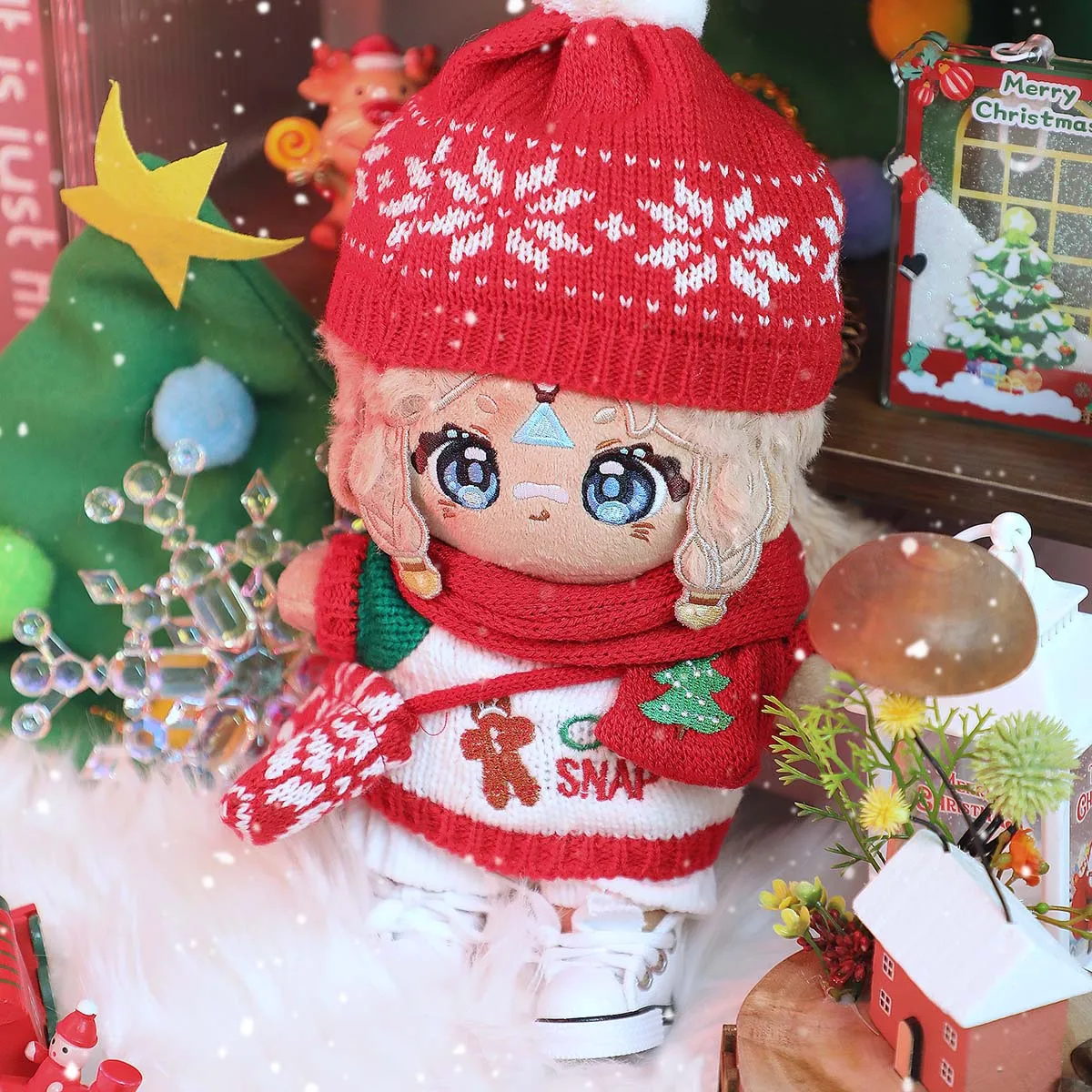 Vograce LOW MOQ Customized Korean 20cm Kpop Idol Dolls Custom Plushie Kawaii Character Stuffed Plush Doll With Clothes