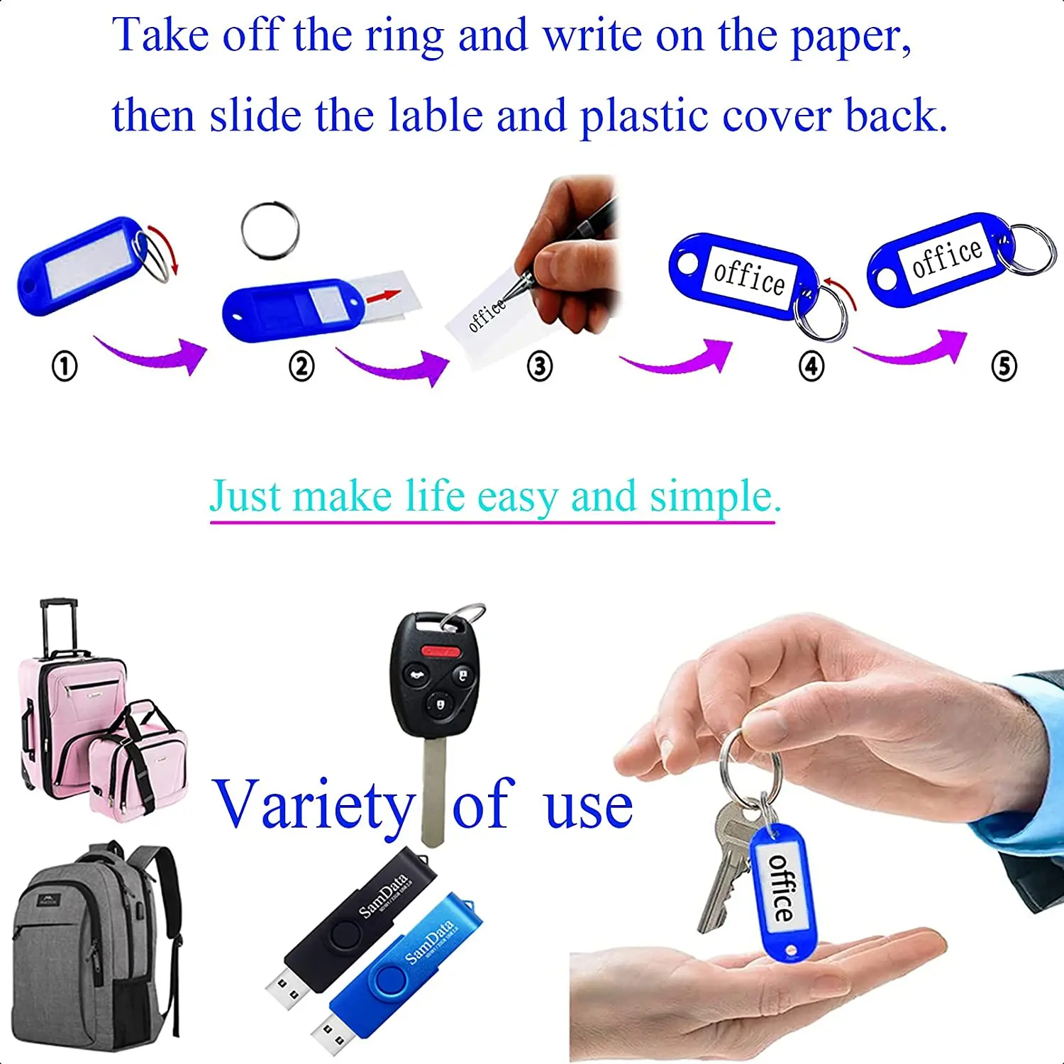 Factory Wholesale Customizable Pet Luggage Label Hotel Room Vintage Motel Keychain Key Ring Name Tag