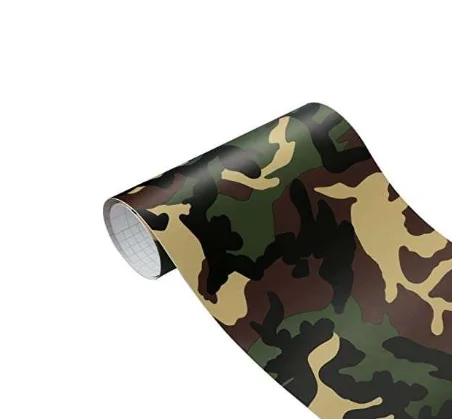High Quality PVC 1.52*30M/Roll Army Yellow camouflage Car Body Vinyl wrap