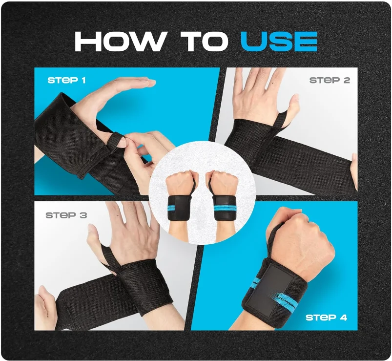 Weight Lifting Wrist Wraps and Straps for Ladies and Gents Fitness Gym Training Straps Exercise Workout Straps With Custom Logo