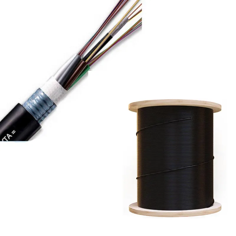 Manufacture Self Supporting Cable 24 48 Core G652D G657A Single Mode GYTA Stranded Loose Tube Aerial Fiber Optic Cable