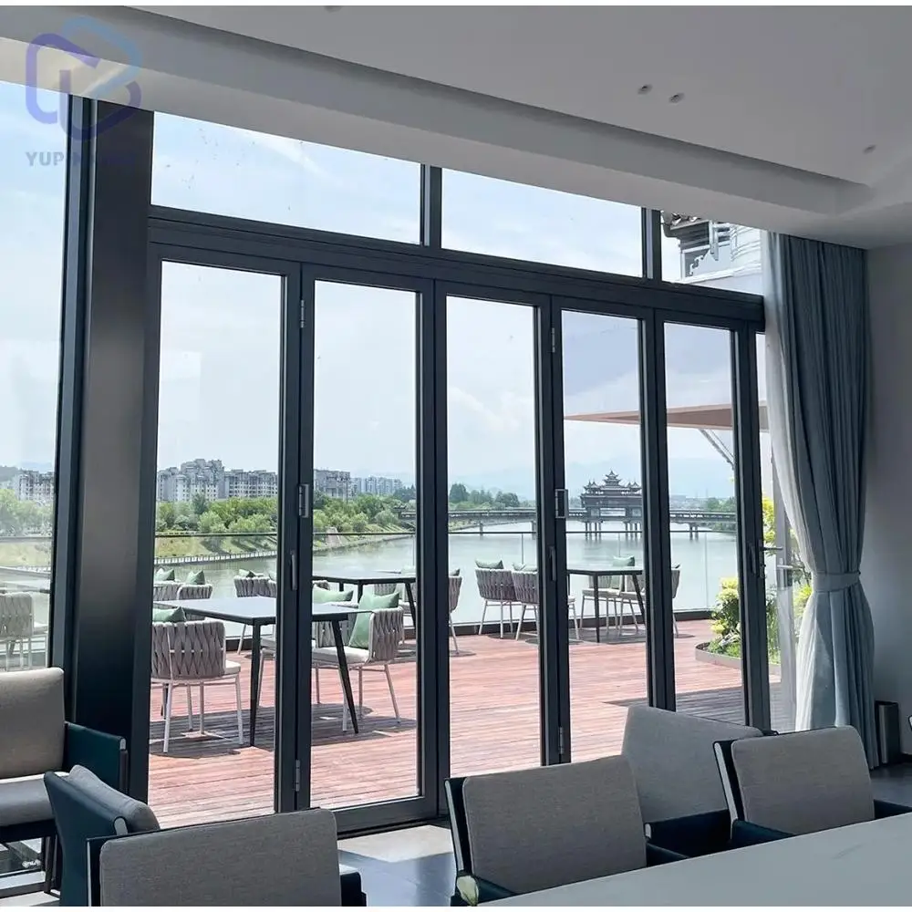 Frosted price bifolding and windows metal slide fold glass folding patio swing accordion aluminium sliding exterior bifold door