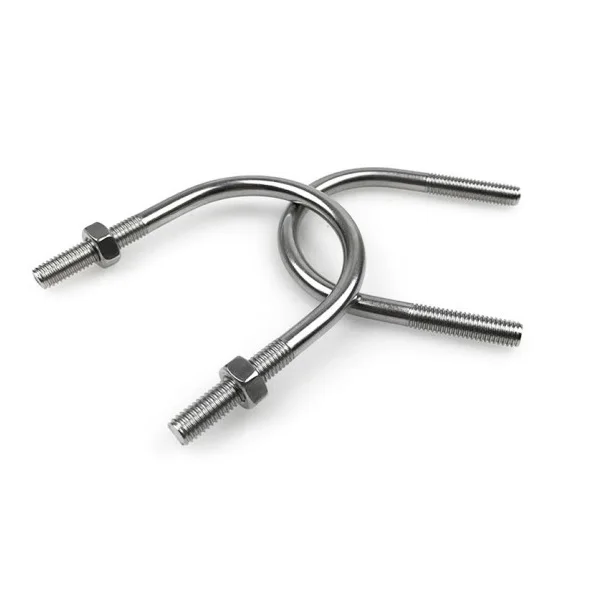 
AISI 304 round U bolt with nut and plate M16 
