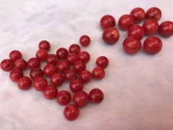 Полукруглые бусины PANGEM 5A из Морского бамбука красного коралла для изготовления сережек и коралловых ювелирных