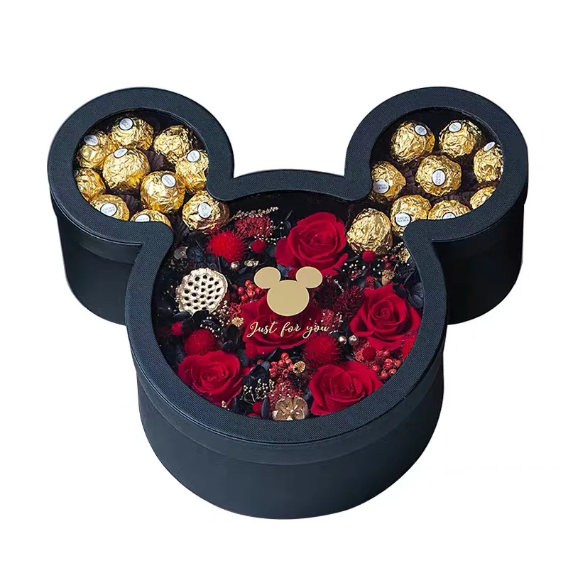 Wholesale Logo Congurated Box Floral Mickey Decorated Valentine Boxes