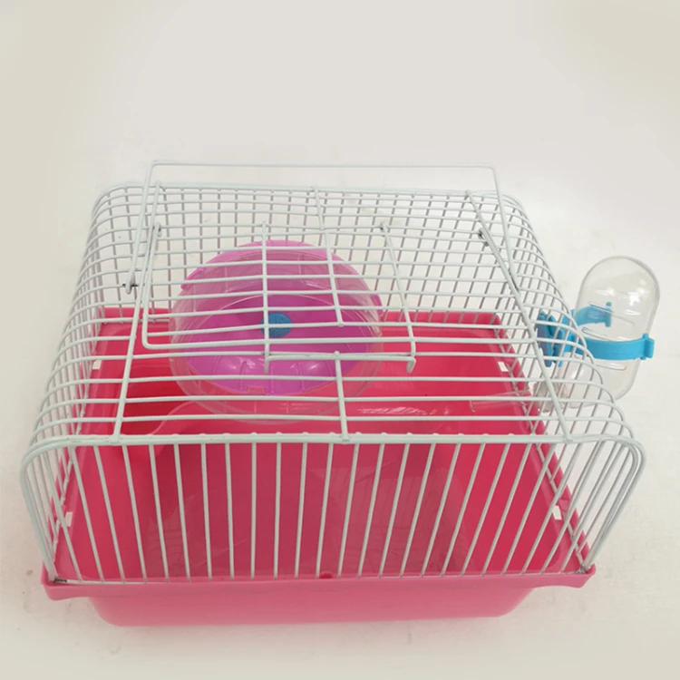 
Pink hamster cag cheap price small mini pet cage for squirrel gerbil ferret chinchilla sugar glider hedgehog with water feeder 