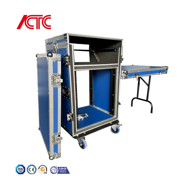 16U Rack Flight Case for Amplifiers/ Audio Equipment with Caster Board