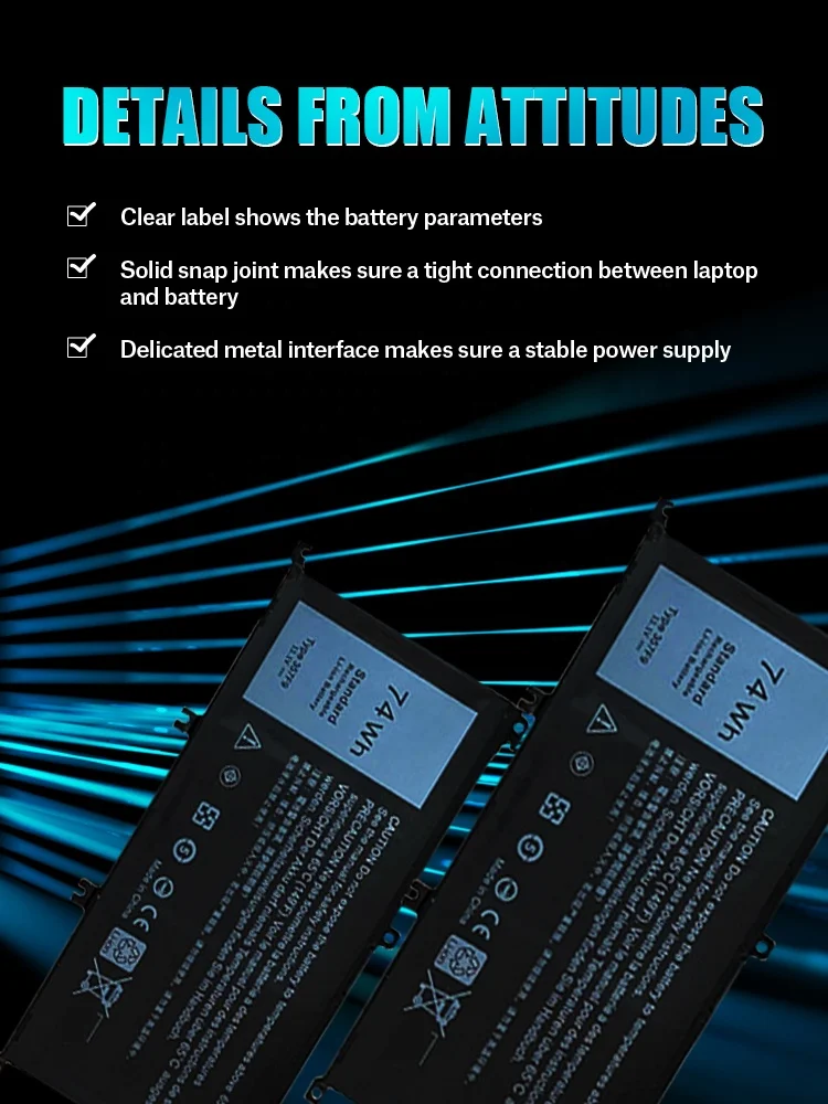 New and High Quality Laptop Battery For Dell Inspiron 15 7566 INS15-7566-D1545B INS15-7566-D1545R