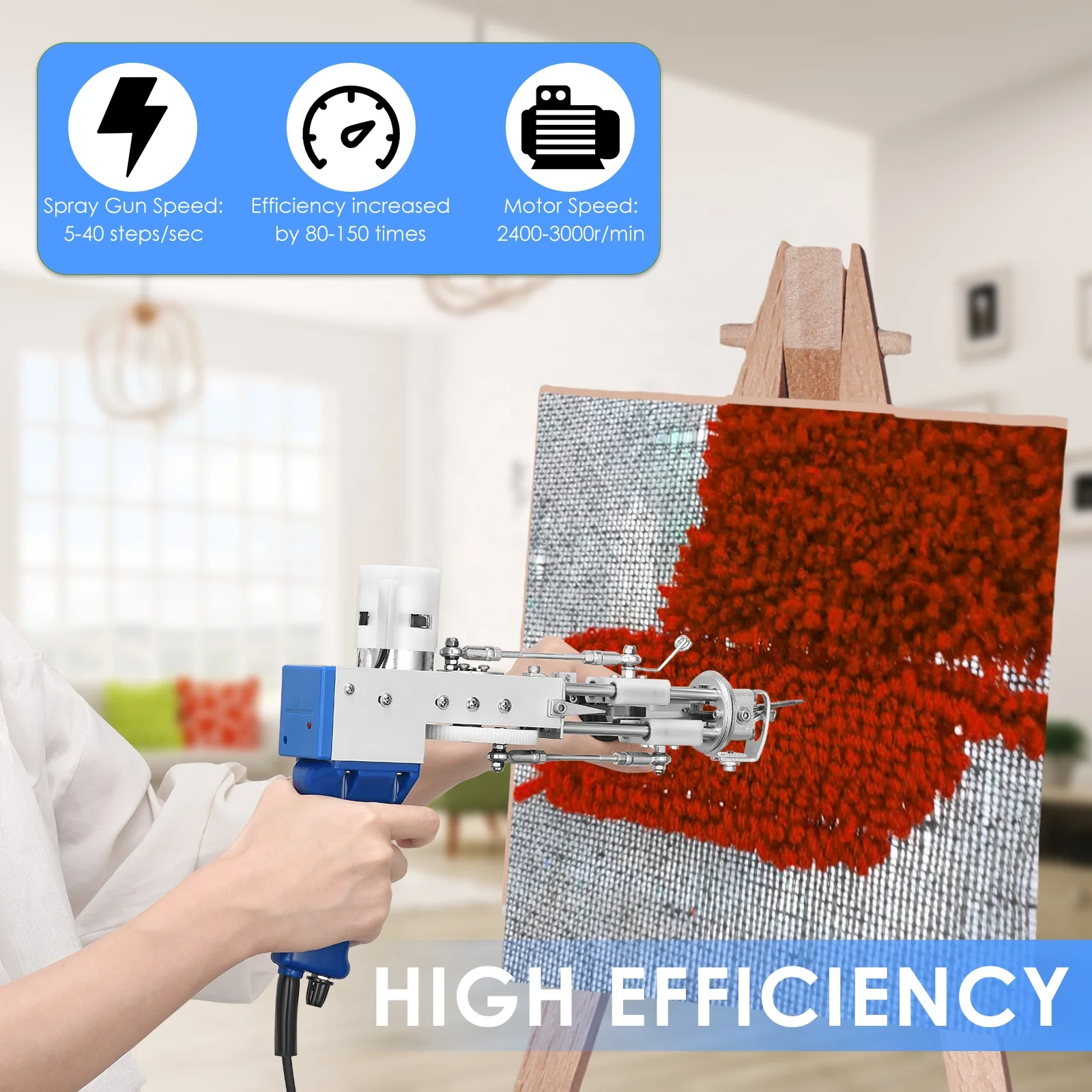 Wholesale 2 in 1 Cut Pile & Loop Pile Carpet Rug Tufting Gun Electric Carpet Tufting Gun