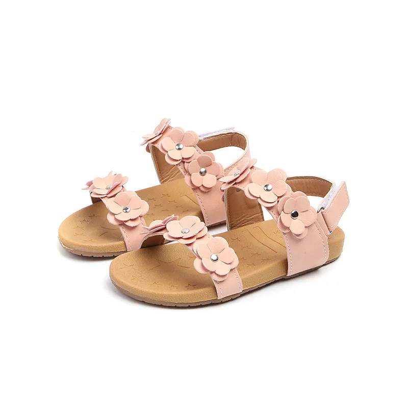 Summer Toddle Girls Beach sandals Soft Bottom Elegant Shose Open Toe Flat Sandals Casual Shoes Sweet Princess