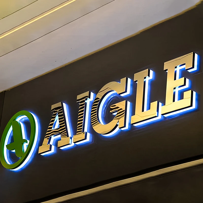 Custom Metal signs Business Signage 3D LED business sign Light up letters Acrylic Business Sign