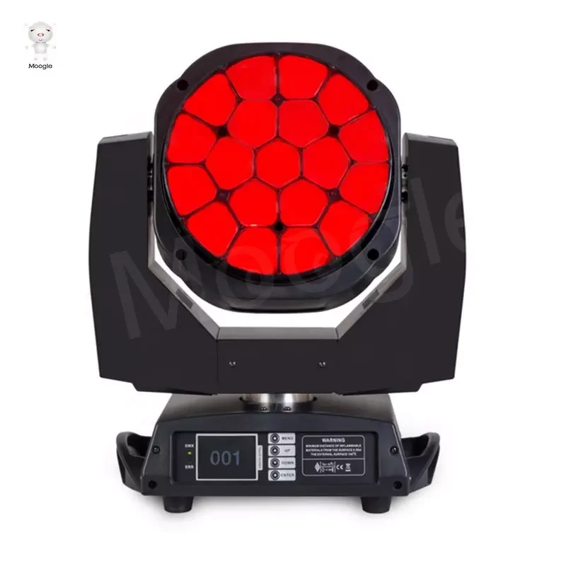 19*15w rgbw led big bee eyes moving head light 4in1 led zoom moving head wash light