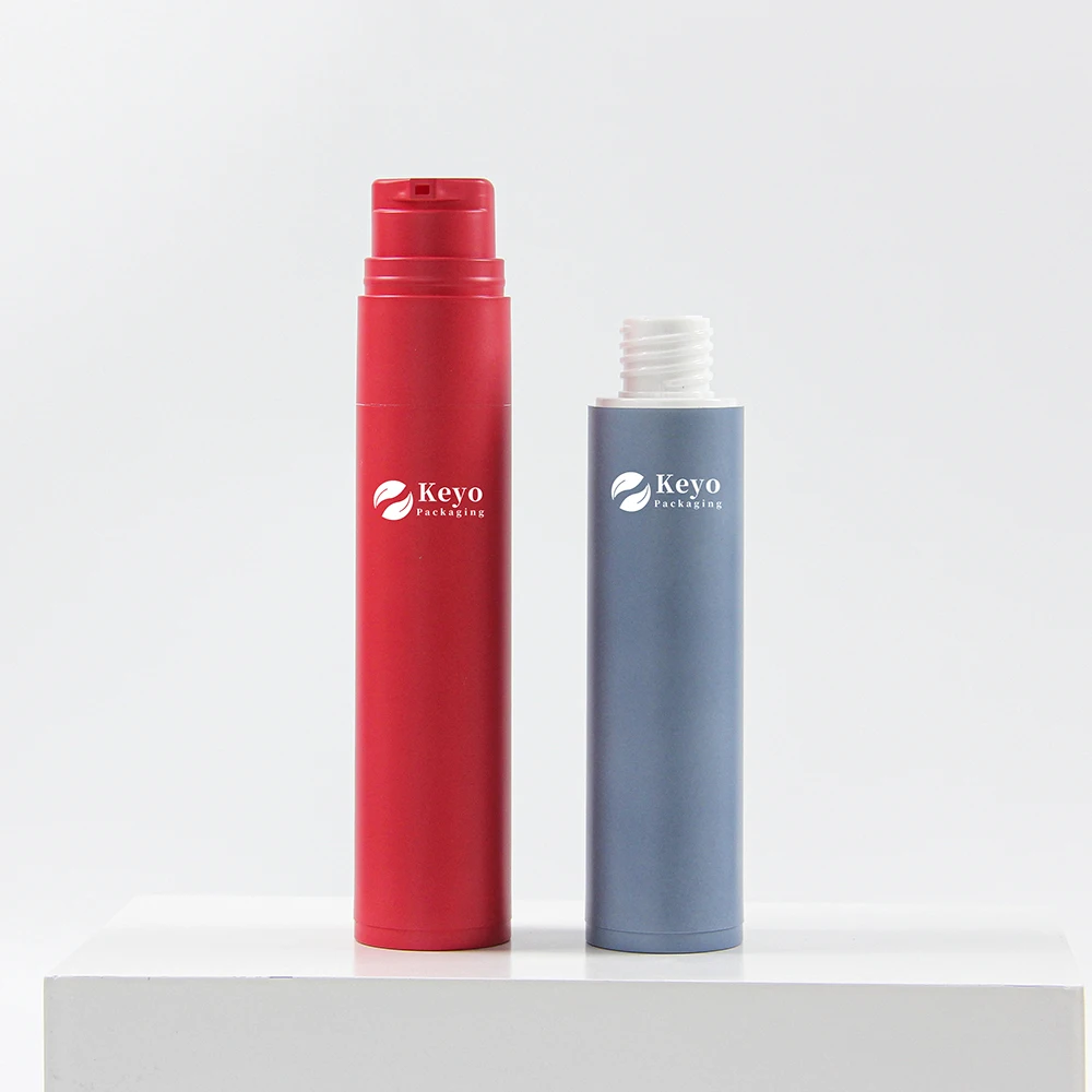 Wholesale Airless Toothpaste Bottle 60ml 2oz Empty Refillable Plastic Airless Pump Jar For Skincare Bottle