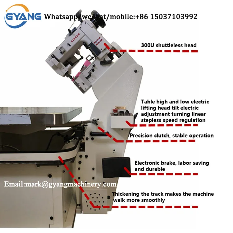 Easy Operation Spring Sponge Sewing Machine For Mattress Tape Edge Making Machine For Sale